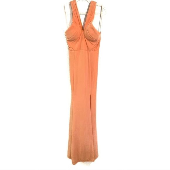 BARIANO AUSTRALIA Apricot Maxi Dress Size 8 - Picture 1 of 11